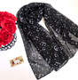 Chic Little Scarf 55x150cm Black Notes