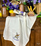 Provence Embroidered Waffle Tea Towel 1pc Moustiers Blue