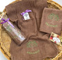 Guest Hand Towel Embroidered Chocolate Olives Tree