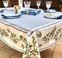 Nyons Blue/White French Tablecloth 155x200cm 6 Seats COATED Made in France