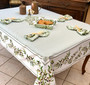 Nyons Green French Tablecloth 155x300cm 10Seats  Made in France