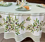 Nyons Green French Tablecloth Round 180cm COATED Made in France