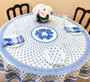 Marat Bastid White French Tablecloth Round 230cm Made in France