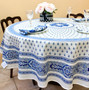 Marat Bastid White French Tablecloth Round 230cm Made in France