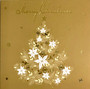 Christmas Card 10x10cm gold tree