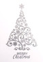 Christmas Card 11x15cm silver tree