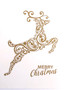 Christmas Card 11x15cm gold deer