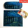 Vincent Van Gogh Starry Night over the Rhone Hard Glasses Case with Microfibre Cloth