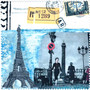 Paris Retro Blue Microfibre Cleaning Cloth Made in France