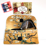 Vincent van Gogh Blossoming Almond Tree Honey Soft Velour Glasses  Case Made in France