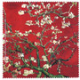 Vincent van Gogh Blossoming Almond Tree Wine Red Microfibre Cleaning Cloth Made in France