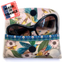 Yellow Birds with Cage Soft Velour Glasses  Case Made in France