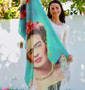 Frida Kahlo Selfportrait Blue Masterpiece Thick Soft Shawl/Wrap in Giftbox