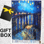 Vincent van Gogh Starry Night over the Rhone Art Thick Soft Shawl Scarf  in Giftbox