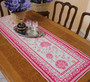 Montespan Lin/Pink 50x162cm French Thick Jacquard Tapestry Style Runner Made in France