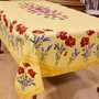 Poppy Yellow French Tablecloth 155x250cm 8seats COATED Made in France