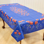 Poppy Blue French Tablecloth 155x250cm 8Seats Made in France