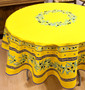 180cm Round French Tablecloth  Cotton Yellow Olives