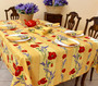 Poppy Yellow French Tablecloth 155x300cm 10Seats Made in France