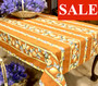 Lemon Orange French Tablecloth 155x300cm 10Seats Made in France