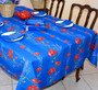 Poppy Blue French Tablecloth 155x300cm 10Seats Made in France