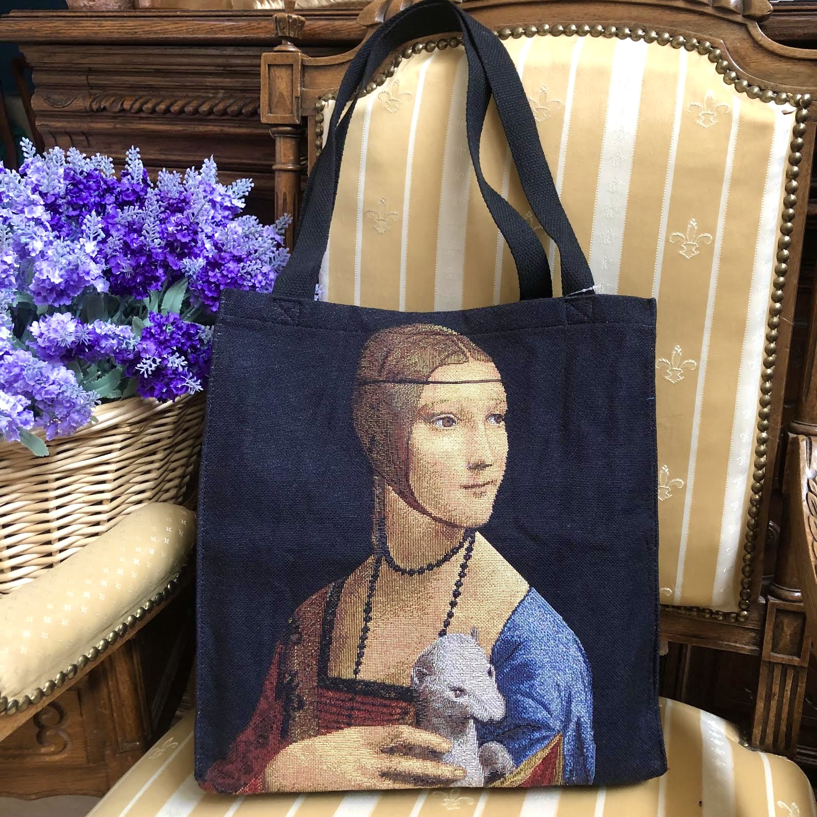 DA VINCI MONA LISA GUSSET BAG | TAPESTRY FOLDABLE BAG