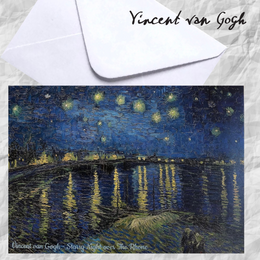 Starry Night over the Rhone Vincent van Gogh Folded Greeting Card