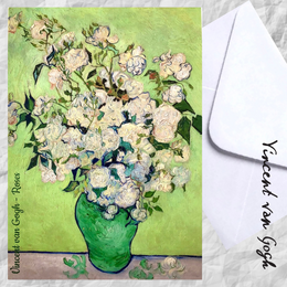Roses Vincent van Gogh Folded Greeting Card
