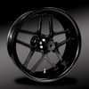 Black anodized, lightweight rear wheel for performance baggers