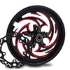 Savage Red Eclipse Kolor Pop with Black Ti Chop Cut performance rotor