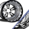 Fusion- double beadlock - Liner wheel- Eclipse finish with polished barrel