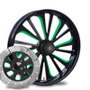 Dillinger Green Eclipse- Kolor Pop with matching 2-piece floating rotor