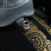 Silver Carbon Fiber Knurled Seat Bolt on bike