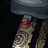 Red Carbon Fiber Knurled Seat Bolt on bike
