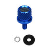 Blue Carbon Fiber Knurled Seat Bolt