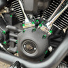 HOGWORKZ® Full Engine Bolt Kit for M8 Harley® Touring & Softail | Green on bike