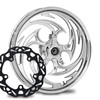 Savage Chrome with Black Ti Chop Cut Performance Brake Rotors