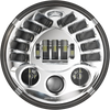CUSTOM DYNAMICS 7-Inch Adaptive Headlight with Adapter - Chrome