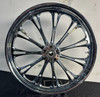 21x2.15 Imperial Chrome Wheel – Black with Machined Accents | Fits Harley Low Rider, Street Bob, Dyna, Sportster & More