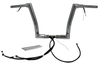 FAT BAGGERS INC. EZ Install Wired 1-1/2 inch Flat Top Handlebar Kit - 12 inches, Chrome (Part #602312)