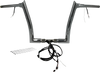 FAT BAGGERS INC. EZ Install Wired 1-1/2 inch Pointed Top Handlebar Kit - 12 inch Chrome