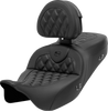 SADDLEMEN Roadsofa™ Seat with Backrest for FL 2008-2023, Carbon Fiber, Part 808-07B-206C0
