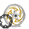 Savage Chrome Gold Kolor Pop  with Black Ti Chop Cut performance rotors
