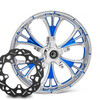 Majestic  Chrome Blue Kolor Pop  with Black Ti Chop Cut performance rotors