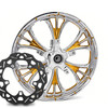 Majestic  Chrome Gold Kolor Pop  with Black Ti Chop Cut performance rotors