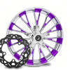 Dynasty Chrome-  Purple Kolor Pop with Black Ti Chop Cut performance brake rotors