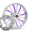 Dillinger Chrome-  Purple Kolor Pop with Chop Cut performance brake rotors
