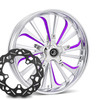 Dillinger Chrome-  Purple Kolor Pop with Black Ti Chop Cut performance brake rotors