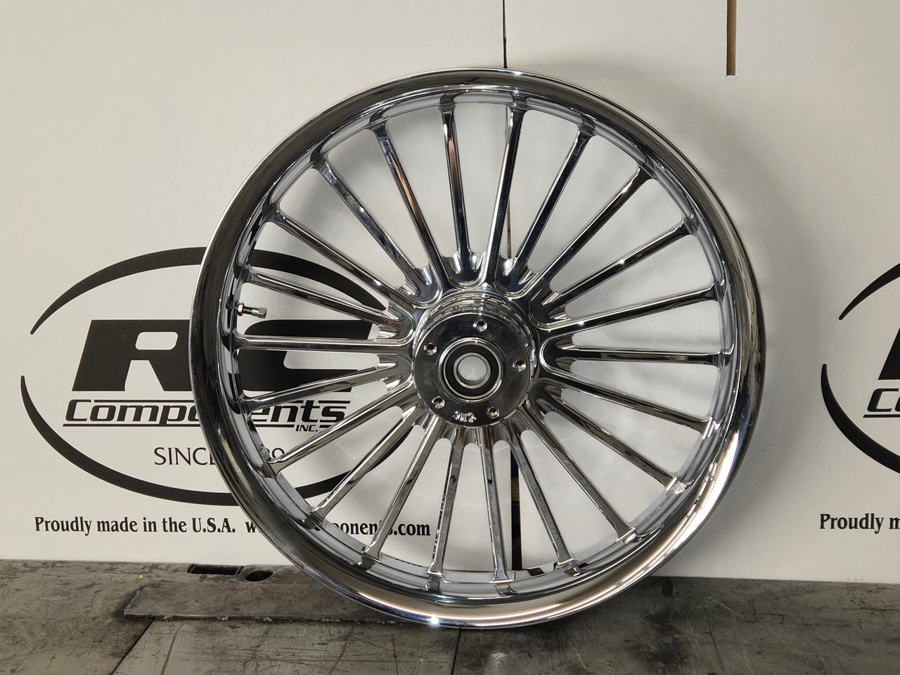 Garage Sale: Factory Second Illusion Chrome 19x3 Wheel for Harley