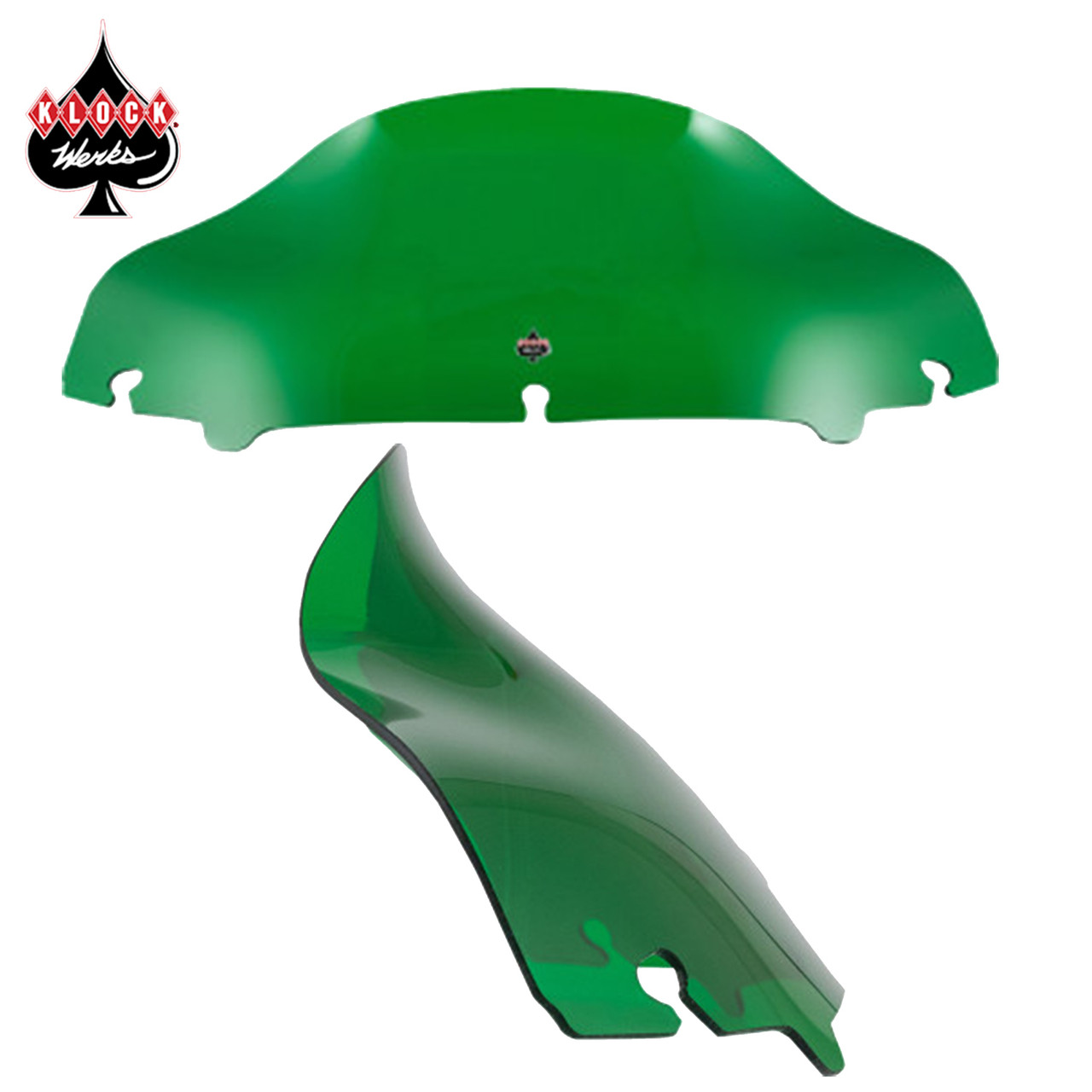 Klock Werks Flare ウィンドシールド Klock Werks Color Flare Windshield – Green- for '14-'23 Street Glides